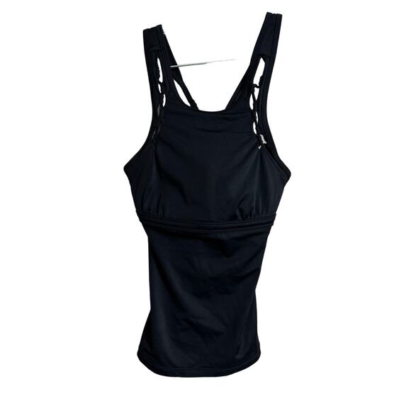 Athleta Black Underwire Tankini Swim Tank 32B/C - Picture 1 of 5